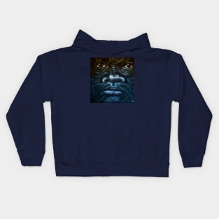 Sasquatch Boy On A Windy Day Kids Hoodie